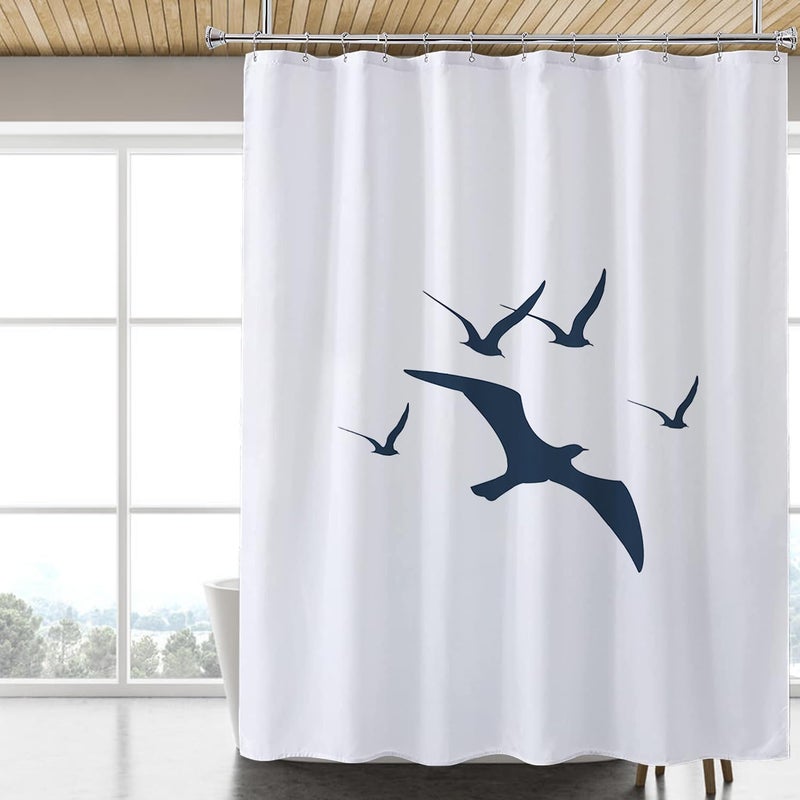 LLSCL Fabric Shower Curtain Liner with Magnets, Waterproof Hotel Quality, 72 x 72 Machine Washable - Image 1